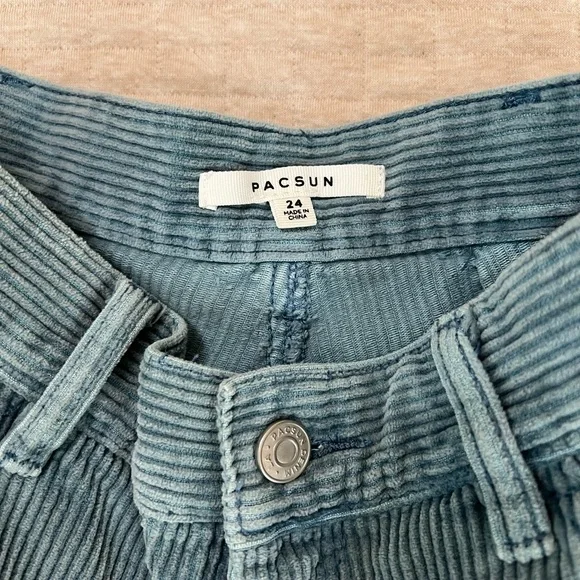 PacSun Sky Blue Corduroy Cargo Shorts - Picture 6 of 6